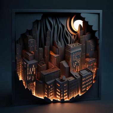 3D model st night city (STL)